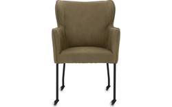 Goossens excellent eetkamerstoel leogang groen leer - 8222220-01