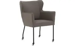 Goossens excellent eetkamerstoel leogang grijs leer - 8222221-01