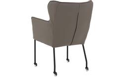 Goossens excellent eetkamerstoel leogang grijs leer - 8222221-02