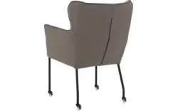 Goossens excellent eetkamerstoel leogang grijs leer - 8222221-01