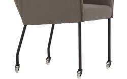 Goossens excellent eetkamerstoel leogang grijs leer - 8222221-01