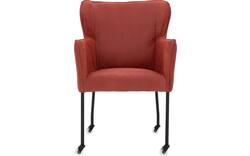 Goossens excellent eetkamerstoel leogang rood leer - 8222222-01