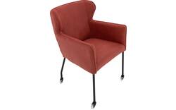 Goossens excellent eetkamerstoel leogang rood leer - 8222222-01