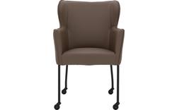 Goossens excellent eetkamerstoel leogang bruin leer - 8222224-01