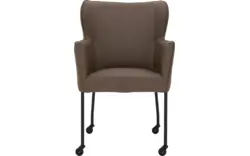 Goossens excellent eetkamerstoel leogang bruin leer - 8222224-01