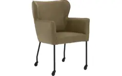Goossens excellent eetkamerstoel leogang groen leer - 8222226-01