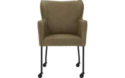 Goossens excellent eetkamerstoel leogang groen leer - 8222226-01