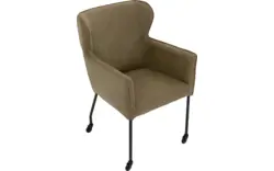 Goossens excellent eetkamerstoel leogang groen leer - 8222226-01