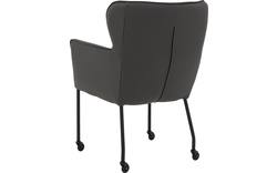 Goossens excellent eetkamerstoel leogang grijs leer - 8222228-02