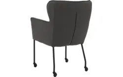 Goossens excellent eetkamerstoel leogang grijs leer - 8222228-01