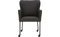 Goossens excellent eetkamerstoel leogang grijs leer - 8222228-01