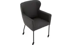 Goossens excellent eetkamerstoel leogang grijs leer - 8222228-01