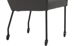 Goossens excellent eetkamerstoel leogang grijs leer - 8222228-01