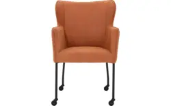 Goossens excellent eetkamerstoel leogang bruin leer - 8222230-01