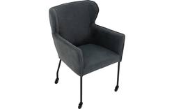 Goossens excellent eetkamerstoel leogang blauw leer - 8222231-01