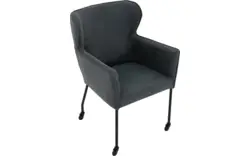 Goossens excellent eetkamerstoel leogang blauw leer - 8222231-01