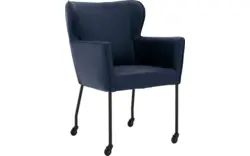 Goossens excellent eetkamerstoel leogang blauw leer - 8222232-01