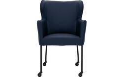 Goossens excellent eetkamerstoel leogang blauw leer - 8222232-01