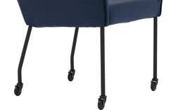 Goossens excellent eetkamerstoel leogang blauw leer - 8222232-01