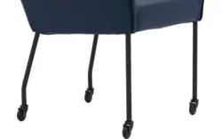 Goossens excellent eetkamerstoel leogang blauw leer - 8222232-01