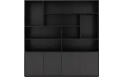 Goossens basic buffetkast madrid zwart melamine - 8222630-01