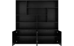 Goossens basic buffetkast madrid zwart melamine - 8222630-01