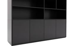 Goossens basic buffetkast madrid zwart melamine - 8222630-01