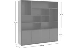 Goossens basic buffetkast madrid zwart melamine - 8223663-01