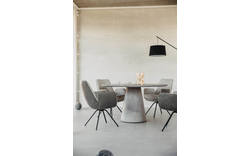 Goossens eettafel stone grijs beton - 8222970-04
