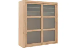 200 cm breed, 223 cm hoog, 2 x 3 glaspaneel schuifdeuren