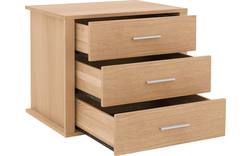 Goossens inzetladenblok duo wit eiken - 8223505-04