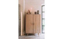 Goossens opbergkast bjarte wit eiken - 8223587-01