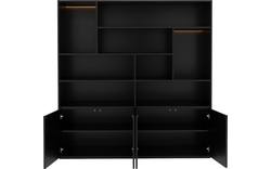 Goossens basic buffetkast madrid zwart melamine - 8223663-01