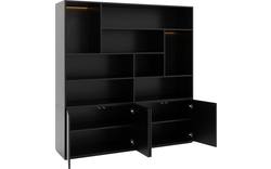 Goossens basic buffetkast madrid zwart melamine - 8223663-01