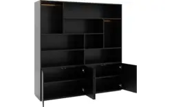 Goossens basic buffetkast madrid zwart melamine - 8223663-01