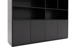 Goossens basic buffetkast madrid zwart melamine - 8223663-01