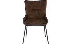 Goossens excellent eetkamerstoel matteo bruin stof - 8223716-01