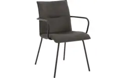 Goossens eetkamerstoel milan grijs micro leer - 8223718-01