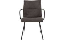 Goossens eetkamerstoel milan grijs micro leer - 8223718-01
