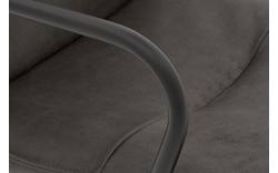 Goossens eetkamerstoel milan grijs micro leer - 8223718-01