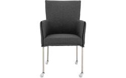 Goossens eetkamerstoel funk grijs stof - 8224099-03