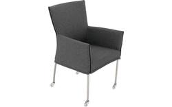 Goossens eetkamerstoel funk grijs stof - 8224099-01