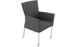 Goossens eetkamerstoel funk grijs stof - 8224099-01
