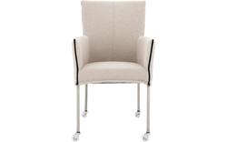 Goossens eetkamerstoel funk beige stof - 8224101-01