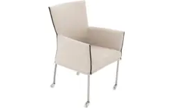 Goossens eetkamerstoel funk beige stof - 8224101-01
