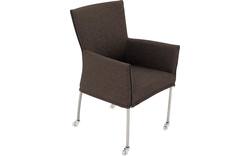 Goossens eetkamerstoel funk bruin stof - 8224104-01