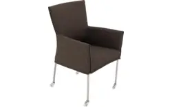 Goossens eetkamerstoel funk bruin stof - 8224104-01