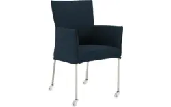 Goossens eetkamerstoel funk blauw stof - 8224105-01