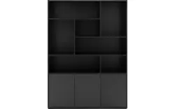 Goossens basic buffetkast madrid zwart melamine - 8226403-01