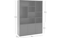 Goossens basic buffetkast madrid zwart melamine - 8226403-01